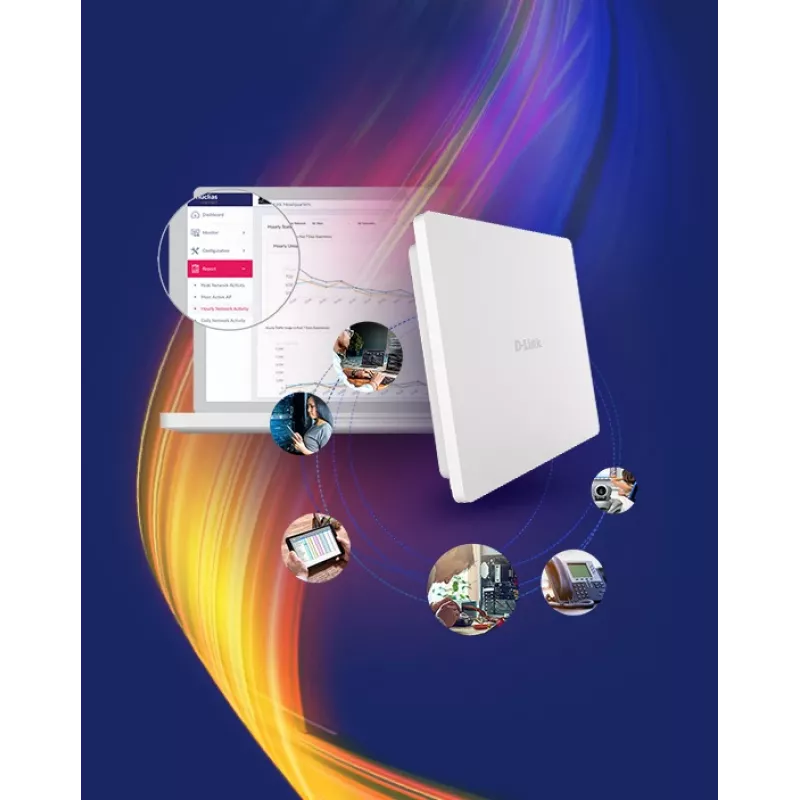 D-Link AX3000 Punto de acceso exterior Wi-Fi 6 Dual-Band PoE, 2,4 GHz, 5 GHz, 3000 Mbit/s, WEP de 64 bits, WEP de 128 bits, SSID, WEP, WPA, WPA2, WPA3, 10,100,1000,2500 Mbit/s