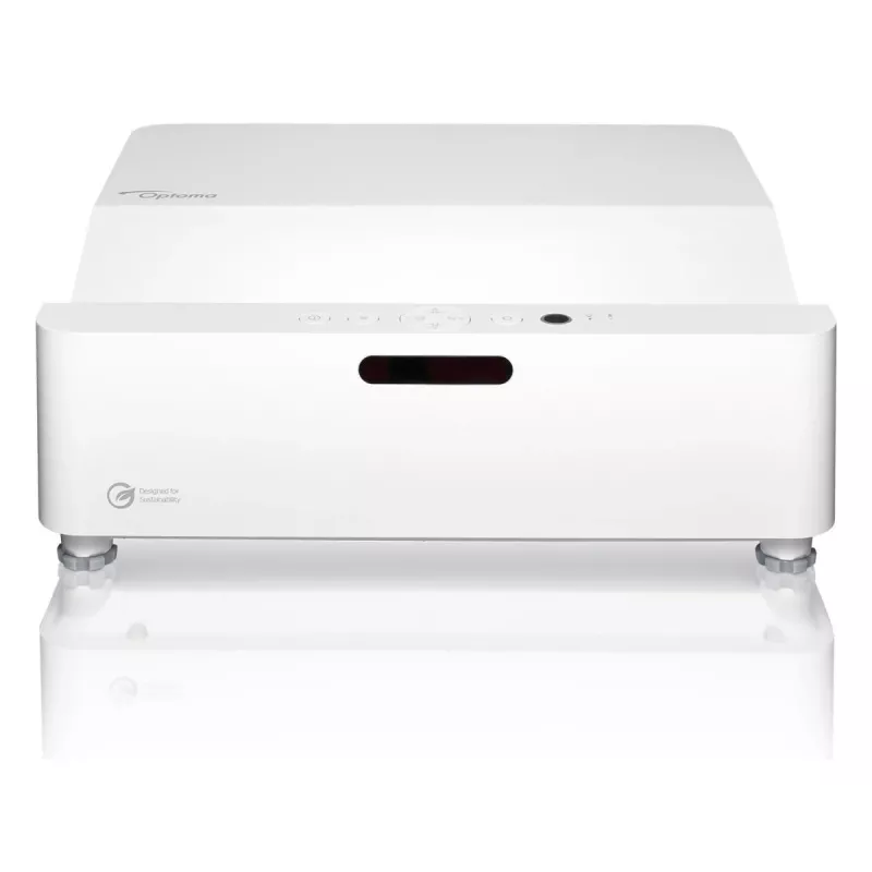 Optoma ZH430UST proyector láser DLP de tiro ultracorto, Full HD 1920x1080, 4000 lm, 3D, blanco