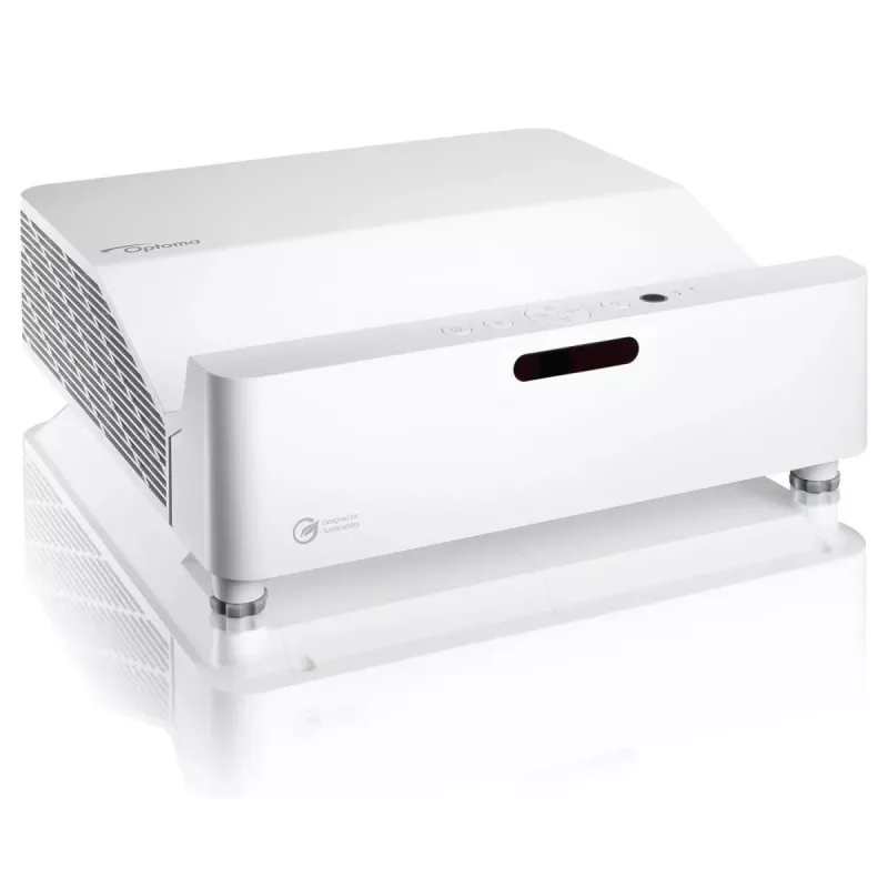 Optoma ZH430UST proyector láser DLP de tiro ultracorto, Full HD 1920x1080, 4000 lm, 3D, blanco