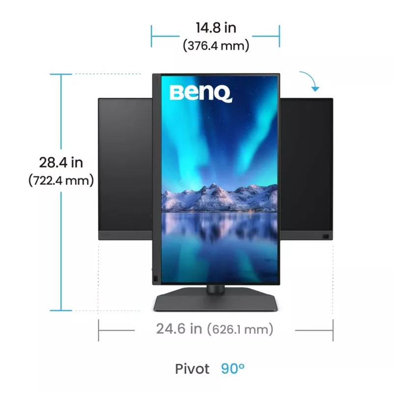 BenQ SW242Q Monitor de ordenador 61,2 cm (24,1 inch) 2560 x 1600 píxeles WQXGA LED negro