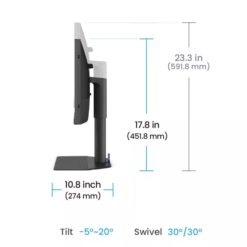 BenQ SW242Q Monitor de ordenador 61,2 cm (24,1 inch) 2560 x 1600 píxeles WQXGA LED negro