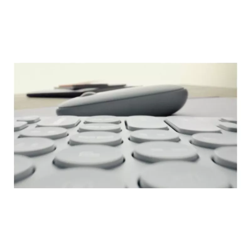 LOGITECH Pebble Keys 2 K380s - Teclado Bluetooth compacto - Tonal Rose - Qwerty Int