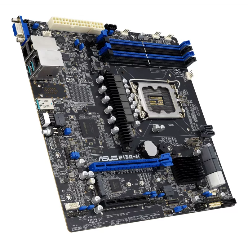 Placa base ASUS P13R-M Intel C262 LGA 1700 micro ATX, DDR5, 4 DIMM, 128GB, 8x SATA III, 1x M.2, 2x LAN