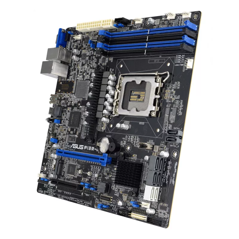 Placa base ASUS P13R-M Intel C262 LGA 1700 micro ATX, DDR5, 4 DIMM, 128GB, 8x SATA III, 1x M.2, 2x LAN