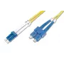 DIGITUS Cable de conexión de fibra óptica, LC a SC OS2, monomodo 09/125 µ, dúplex, longitud 3 m