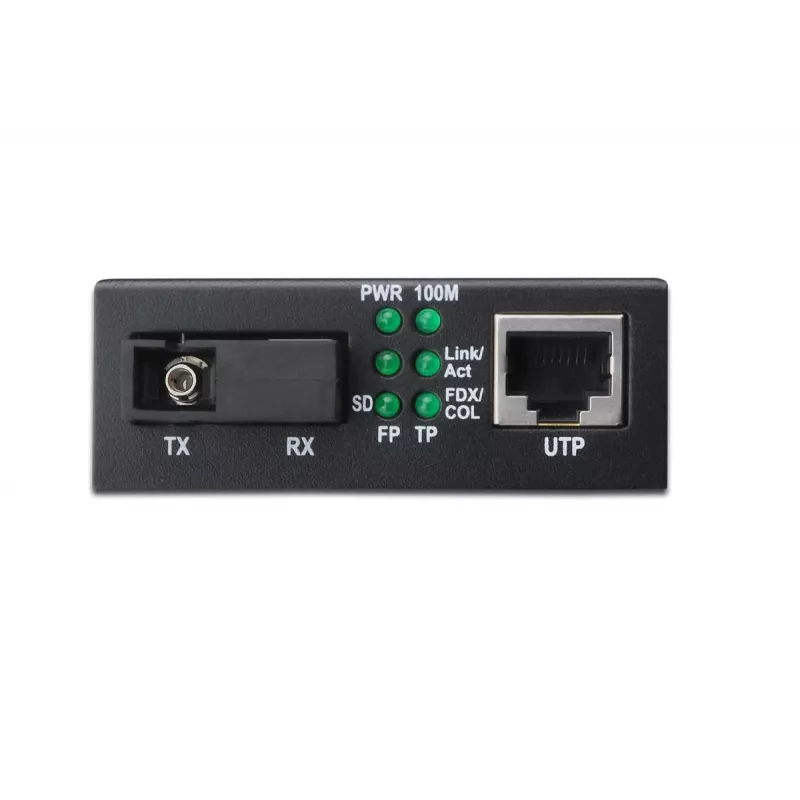 DIGITUS Convertidor de medios, monomodo, BiDi, WDM Gigabit Ethernet, Tx1310nm / Rx1550nm conector SC, hasta 20 km
