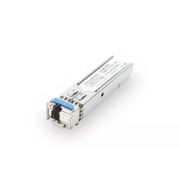 DIGITUS Módulo SFP BiDi WDM de 1,25 Gbit/s, hasta 20 km con soporte DDM, monomodo, conector LC simplex 1000Base-LX, Tx1310nm/Rx1550nm