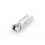 DIGITUS Módulo SFP BiDi WDM de 1,25 Gbit/s, hasta 20 km con soporte DDM, monomodo, conector LC simplex 1000Base-LX, Tx1310nm/Rx1550nm