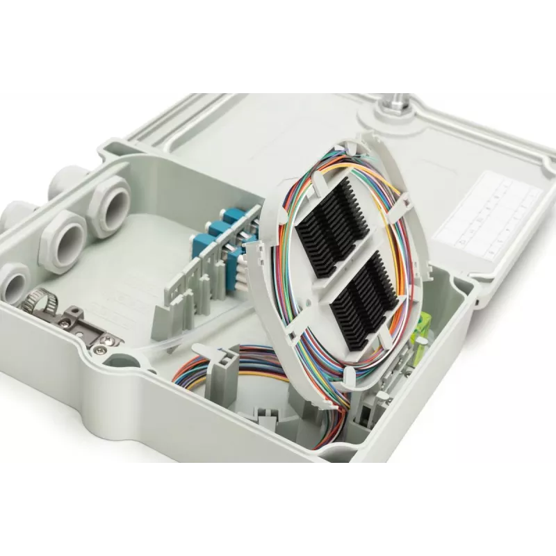 Digitus Caja de distribución FTTH/FTTB preensamblada OS2 12 fibras LC/PC