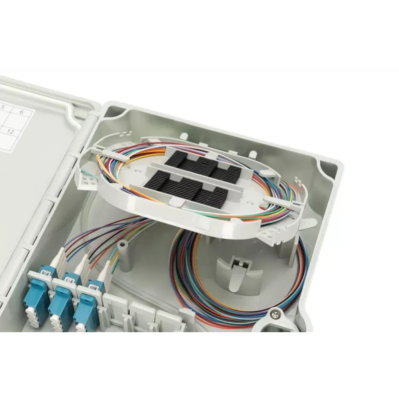 Digitus Caja de distribución FTTH/FTTB preensamblada OS2 12 fibras LC/PC