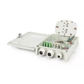 DIGITUS Caja de distribución FTTH - monomodo LC-APC acopladores y pigtails preconfigurados