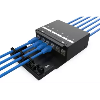 DIGITUS Consolidation Point Box – 6 puertos módulos Keystone con gestor de cables inteligente