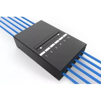 DIGITUS Consolidation Point Box – 6 puertos módulos Keystone con gestor de cables inteligente