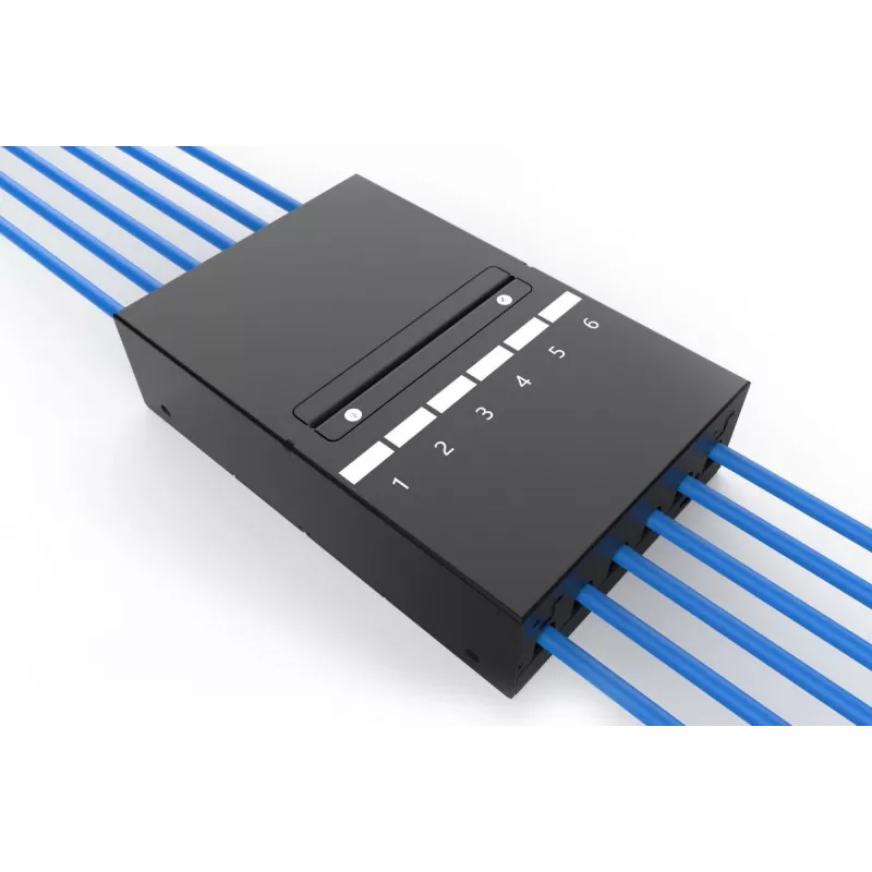 DIGITUS Consolidation Point Box – 6 puertos módulos Keystone con gestor de cables inteligente