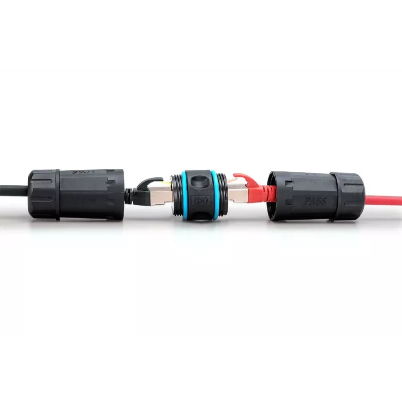 Digitus DN-93905-OD acoplador RJ45 CAT 6A para exteriores, IP68, negro