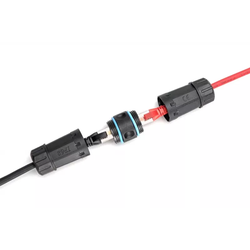 Digitus DN-93905-OD acoplador RJ45 CAT 6A para exteriores, IP68, negro