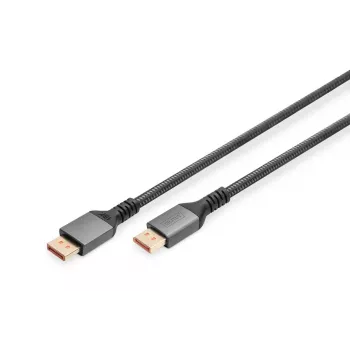 DIGITUS Cable de conexión DisplayPort 2.1 PREMIUM - M/M 1m 16K UHD 80G carcasa de aluminio