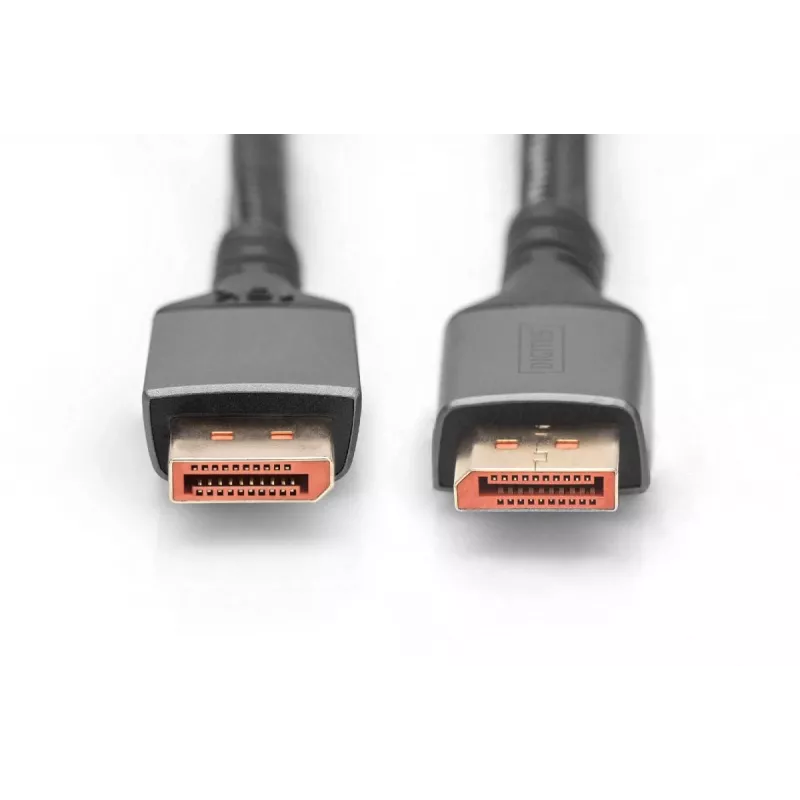 DIGITUS Cable de conexión DisplayPort 2.1 PREMIUM - M/M 1m 16K UHD 80G carcasa de aluminio