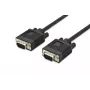 DIGITUS Cable de conexión VGA para monitor, HD15 M/M, 5m 3Coax/7C, 2x ferrita negro