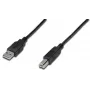 DIGITUS Cable de conexión USB, Type-A - B M/M, 3m, compatible con USB 2.0, negro