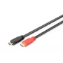 DIGITUS Cable de conexión HDMI High Speed, Type-A, con refuerzo M/M, 30 m Full HD, CE, dorado negro
