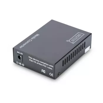 Convertidor de medios DIGITUS, Multimodo 10/100Base-TX a 100Base-FX, incl. fuente de alimentación, conector ST, hasta 2 km