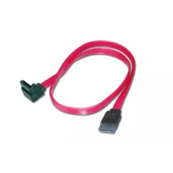 Cable de conexión SATA DIGITUS, tipo L F/F, 50cm 90° en ángulo - recto, SATA II/III rojo