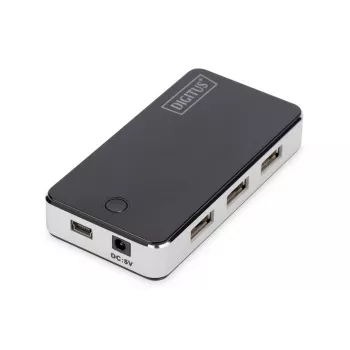 Hub USB 2.0 de 7 puertos DIGITUS Negro (da-70222)