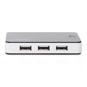 Hub USB 2.0 de 7 puertos DIGITUS Negro (da-70222)