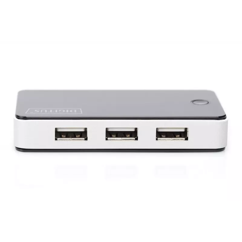 Hub USB 2.0 de 7 puertos DIGITUS Negro (da-70222)