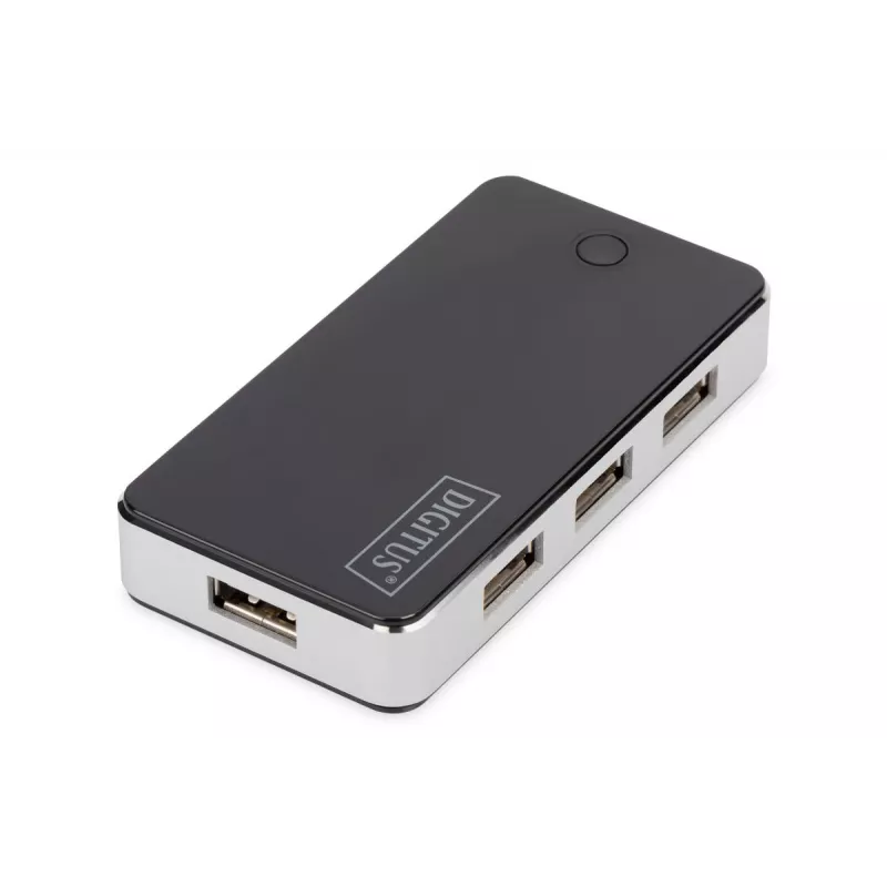 Hub USB 2.0 de 7 puertos DIGITUS Negro (da-70222)