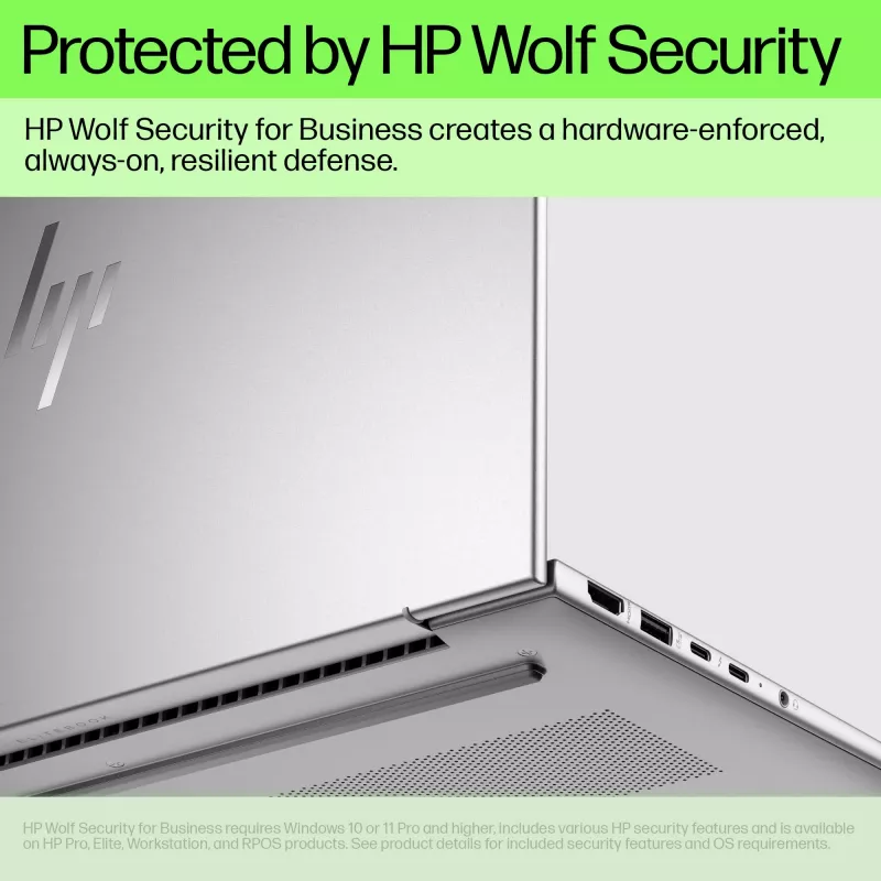 HP EliteBook G11 Intel Core Ultra 7 155U Portátil 33,8 cm (13,3 inch) WUXGA 16 GB DDR5-SDRAM 512 GB SSD Wi-Fi 6E (802.11ax) Windows 11 Pro AI PC Plata
