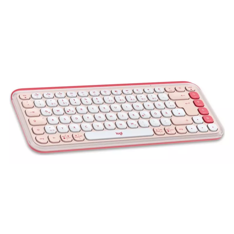 LOGITECH Wireless Combo - Pop Icon - Rose & Off White Qwertz Alemán