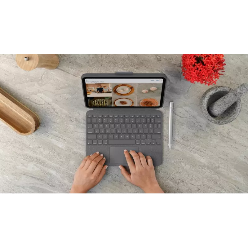 LOGITECH Combo Touch para iPad (10.ª generación) - Oxford Gris - Qwertz suizo