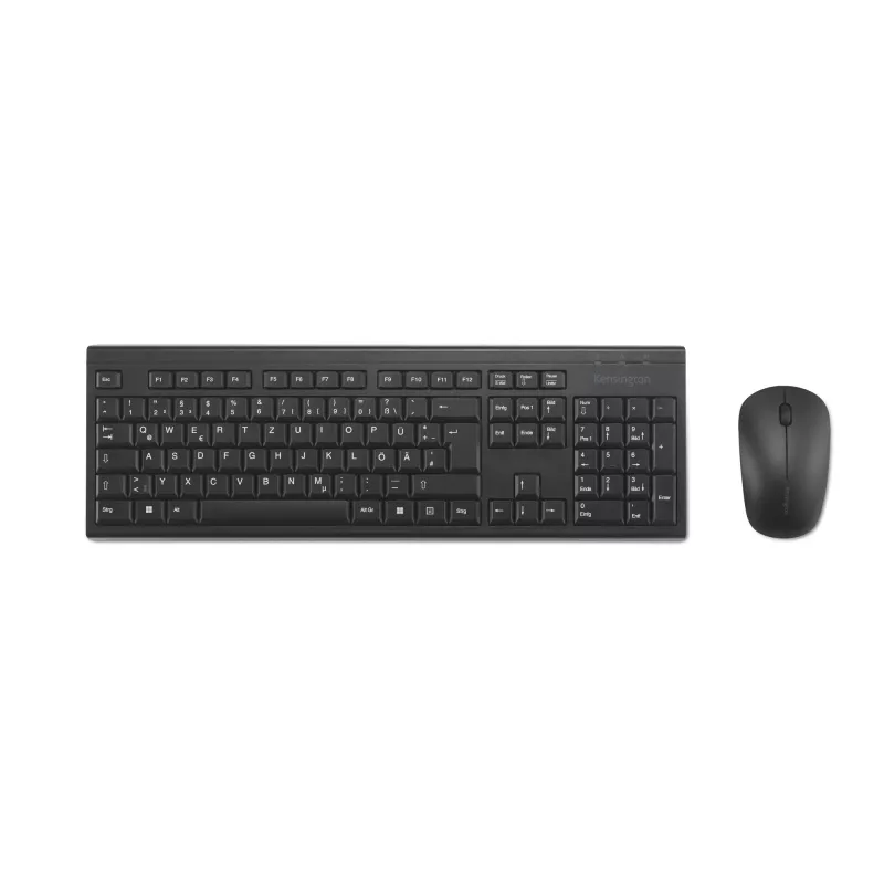Kensington K75562DE, inalámbrico, RF inalámbrico, membrana, QWERTZ, Negro, ratón incluido