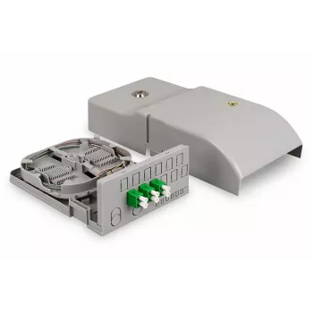 DIGITUS unidad de distribución doméstica FTTH. 3x LC/APC Dúplex OS2. IP54. Listo para empalme