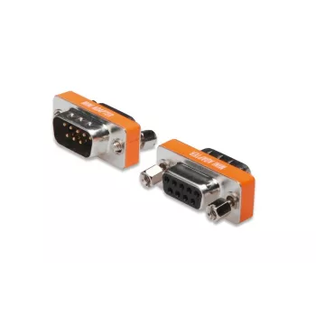 DIGITUS adaptador módem nulo, carcasa metálica D-Sub9, M/H, con tornillos hexagonales