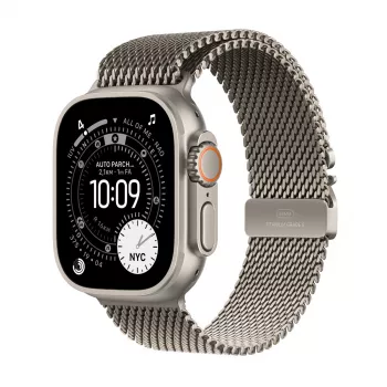 APPLE Watch Ultra 3 GPS + Cellular 49 mm Carcasa Natural Titanium con Natural Titanium Milanese Loop