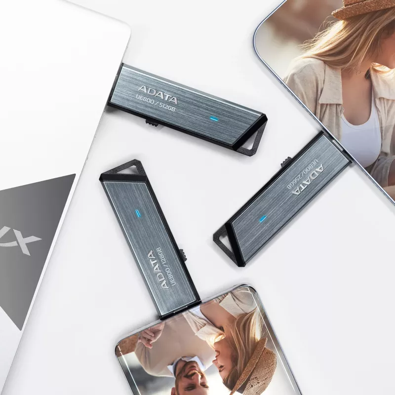 ADATA AELI-UE800-2T-CSG Unidad flash USB 2 TB USB Type-C 3.2 Gen 2 (3.1 Gen 2) Plata