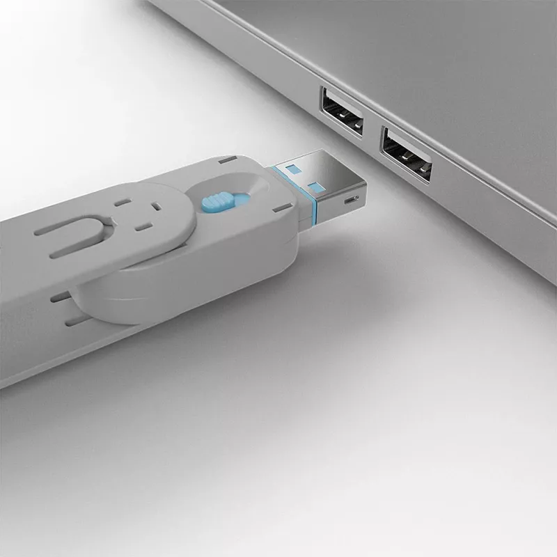 Lindy 40452 set de bloqueadores de puertos USB Tipo A, 4 bloqueos con llave, azul