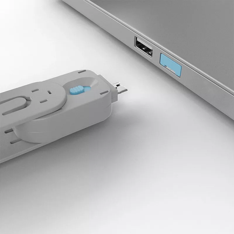 Lindy 40452 set de bloqueadores de puertos USB Tipo A, 4 bloqueos con llave, azul
