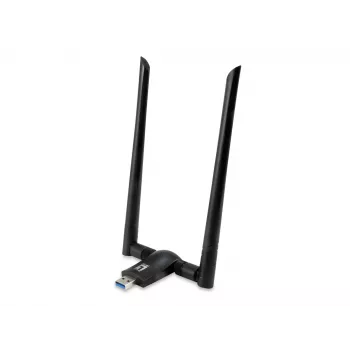 Adaptador de red USB Wi-Fi Dualband AC1200 LevelOne, canal 1-13