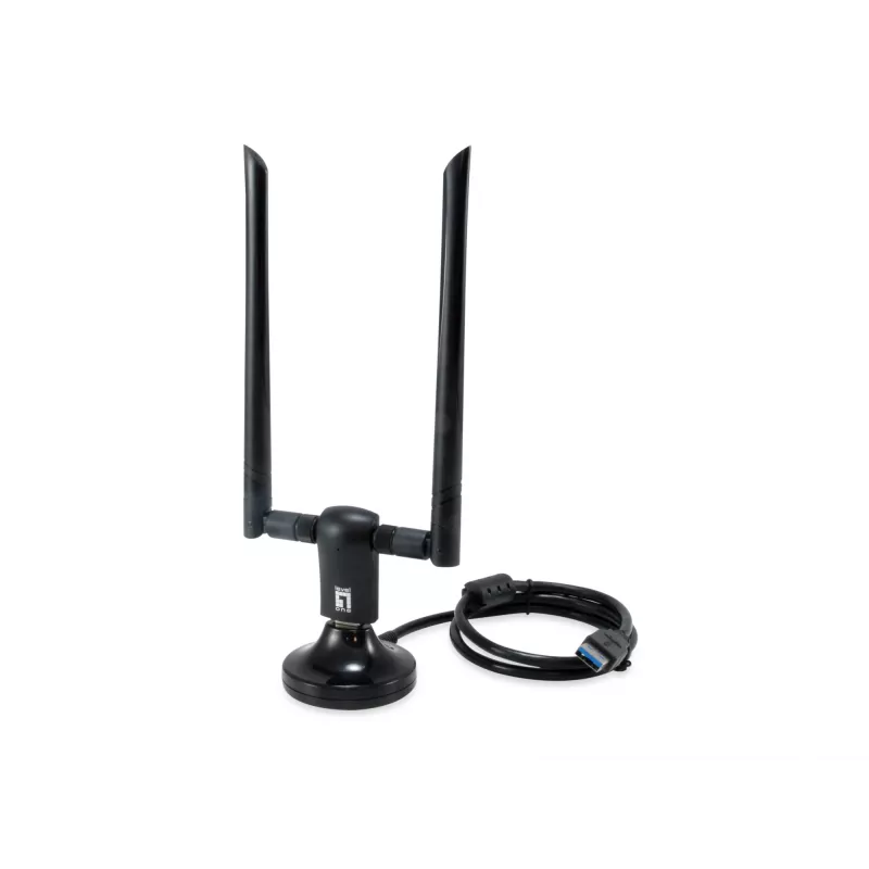 Adaptador de red USB Wi-Fi Dualband AC1200 LevelOne, canal 1-13