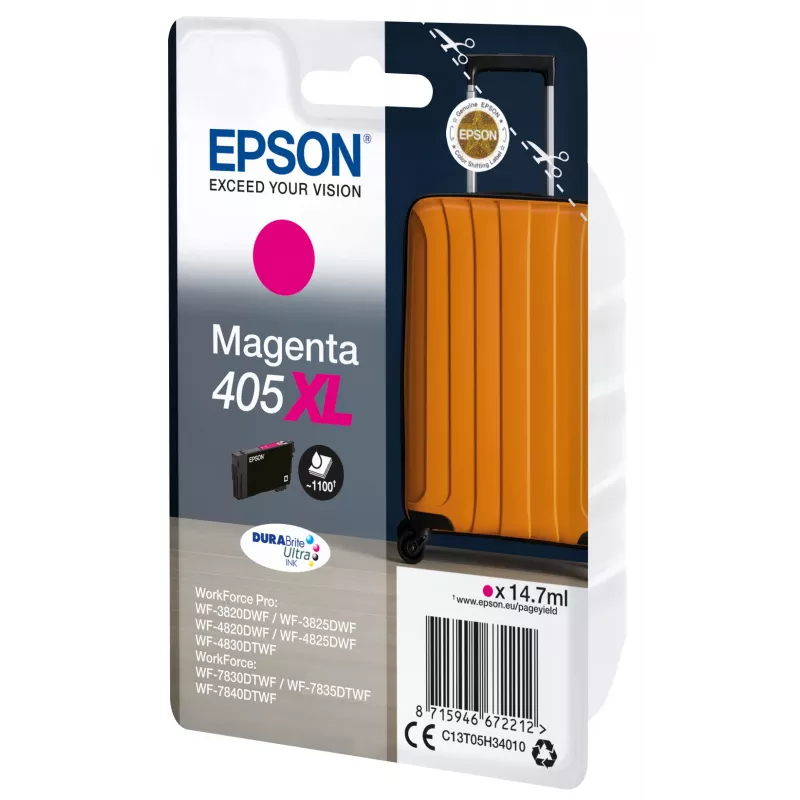 Epson 405XL DURABrite Ultra Ink cartucho de tinta 1 unidad original alto (XL) rendimiento magenta