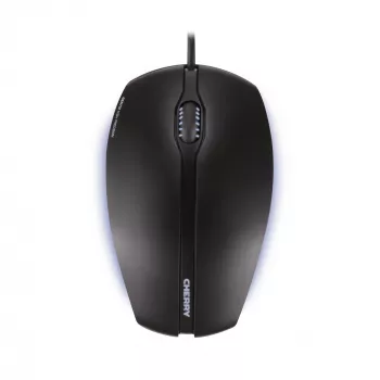 CHERRY GENTIX RATÓN CON CABLE ILUMINADO, negro, USB, ambidiestro, óptico, USB Type-A, 1000 DPI, negro