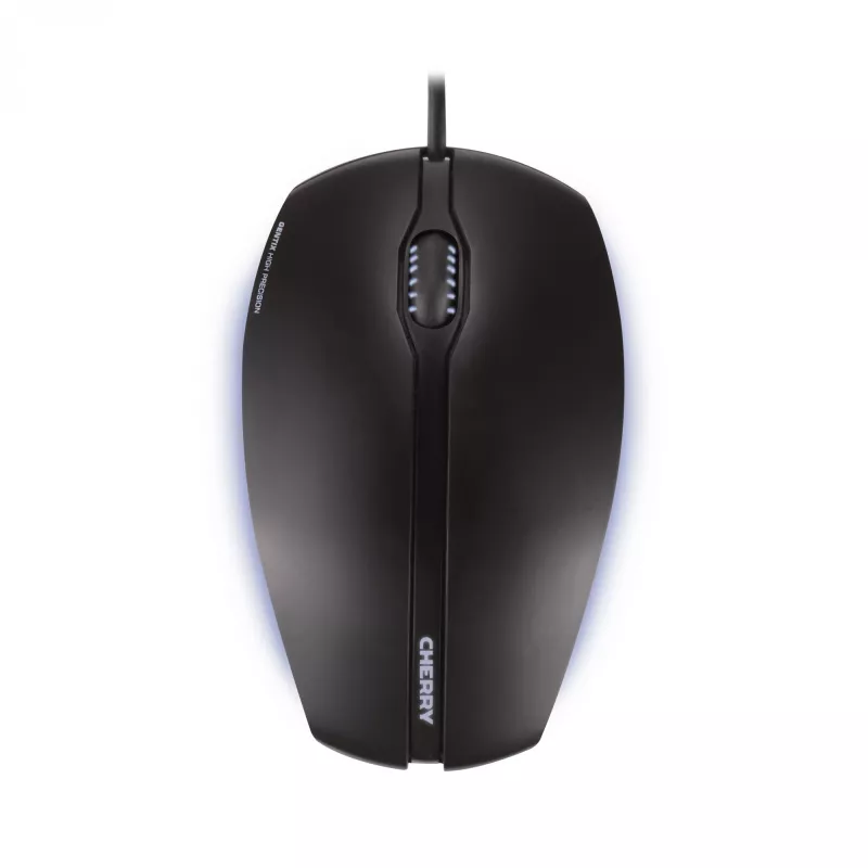 CHERRY GENTIX RATÓN CON CABLE ILUMINADO, negro, USB, ambidiestro, óptico, USB Type-A, 1000 DPI, negro