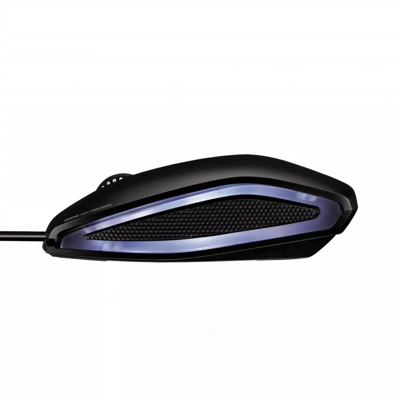 CHERRY GENTIX RATÓN CON CABLE ILUMINADO, negro, USB, ambidiestro, óptico, USB Type-A, 1000 DPI, negro