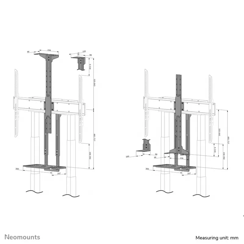 Neomounts AFL-875BL1 kit para videobar y multimedia – universal