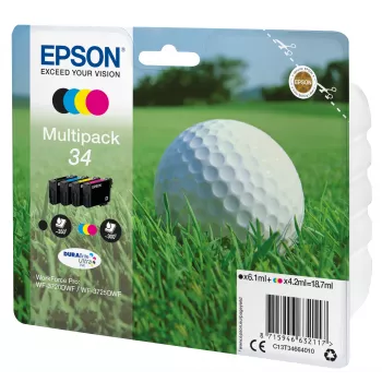 Epson Golfball multipack 4 colores 34 tinta DURABrite Ultra
