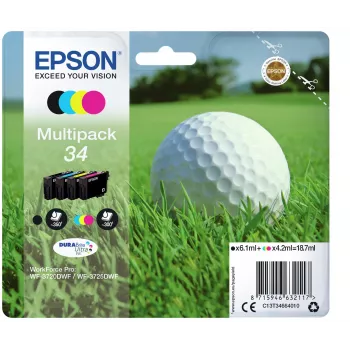 Epson Golfball multipack 4 colores 34 tinta DURABrite Ultra